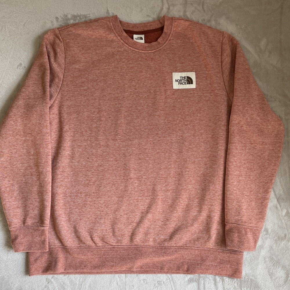 The North Face Heritage Patch Crew Men's Pullover Sweatshirt XXL Orange NF0A3X80